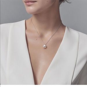 Tiffany & Co Sterling silver ball pendant necklace